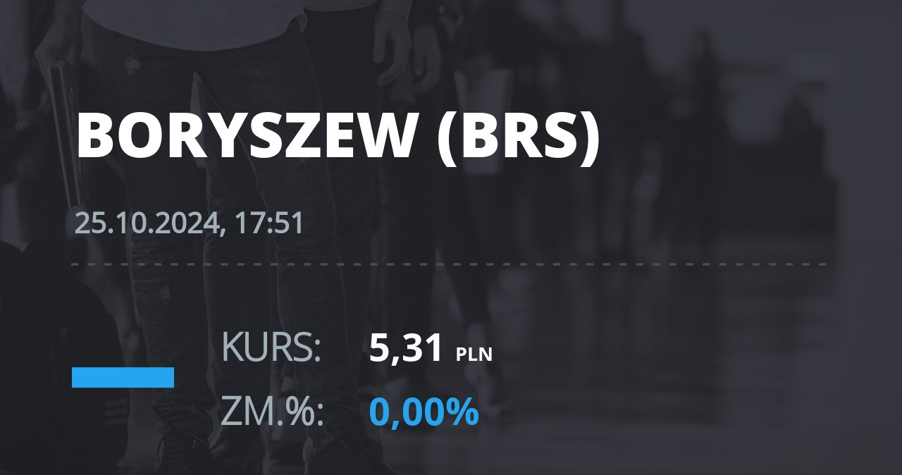 Notowania akcji spółki Boryszew z 25 października 2024 roku