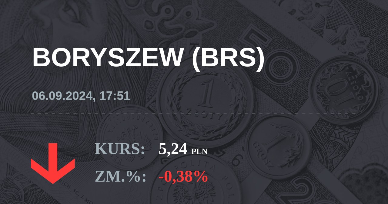 Notowania akcji spółki Boryszew z 6 września 2024 roku