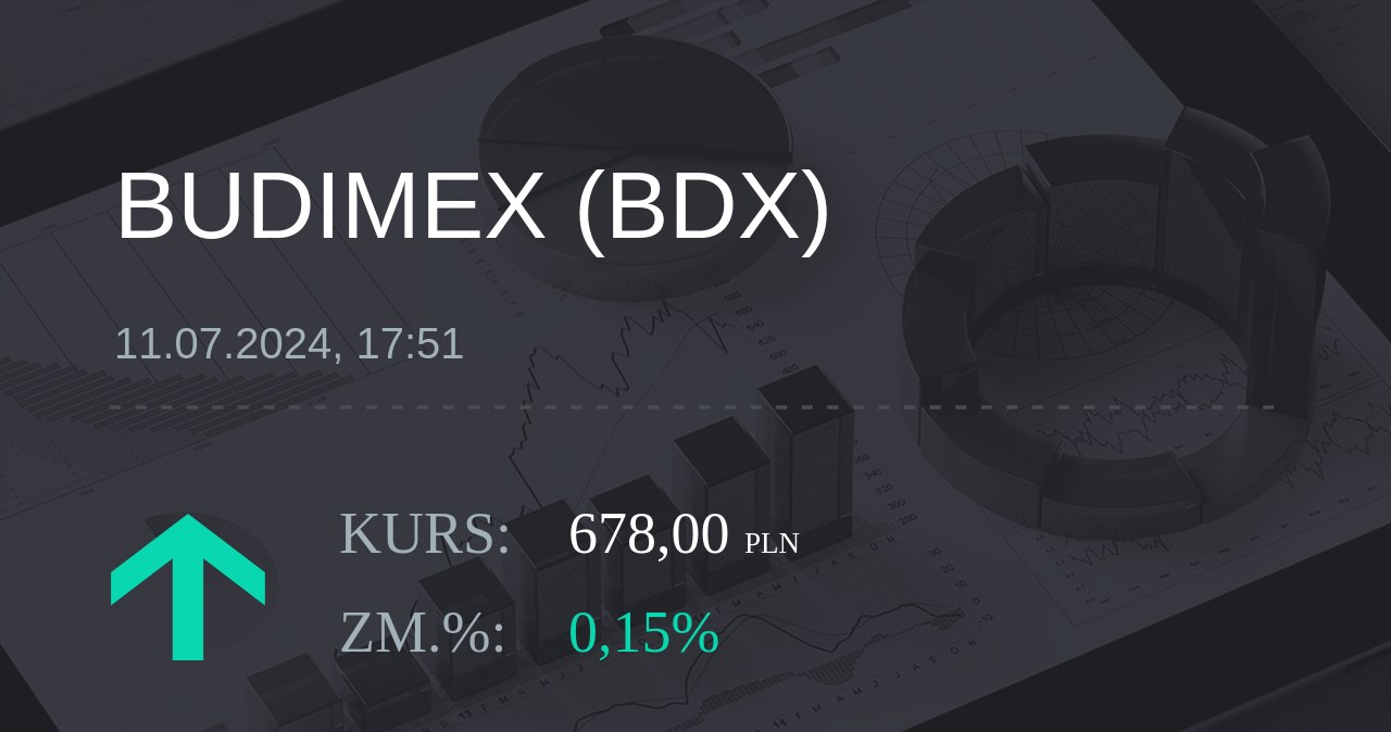 Notowania akcji spółki Budimex z 11 lipca 2024 roku