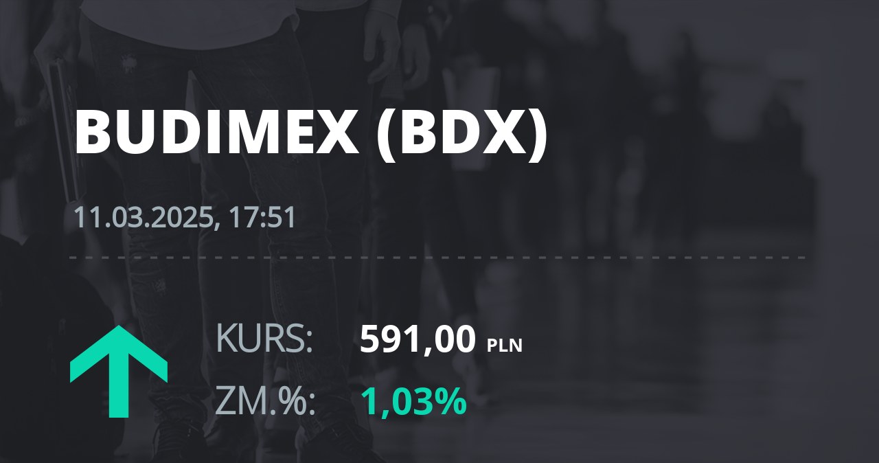 Notowania akcji spółki Budimex z 11 marca 2025 roku