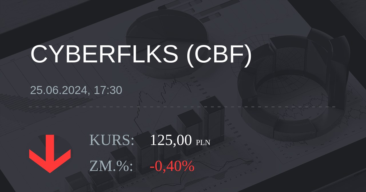 Notowania akcji spółki cyber_Folks S.A. z 25 czerwca 2024 roku