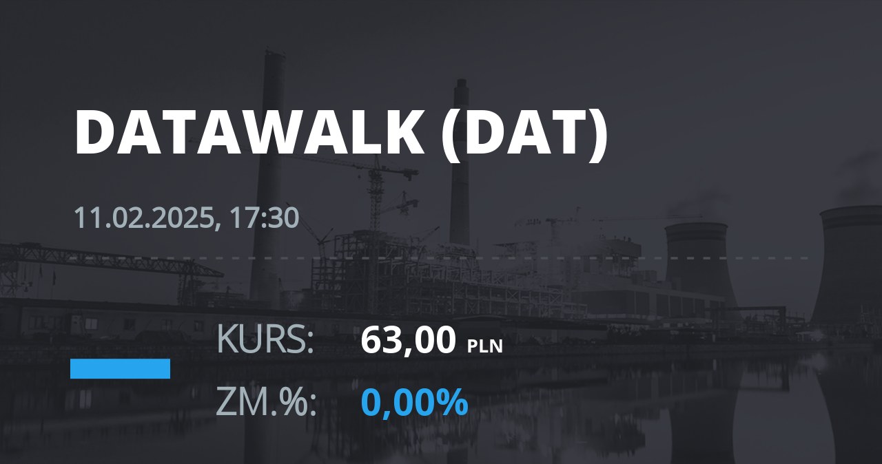 Notowania akcji spółki DataWalk S.A. z 11 lutego 2025 roku