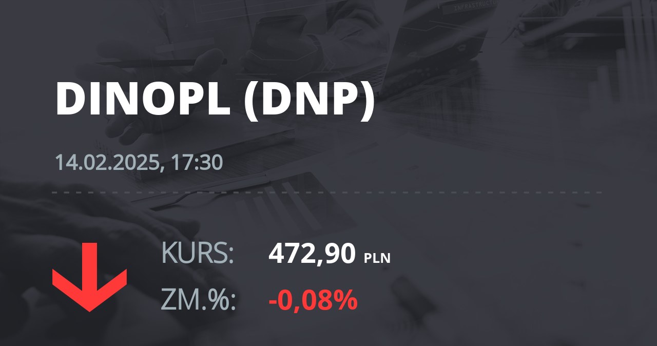 Notowania akcji spółki Dino z 14 lutego 2025 roku