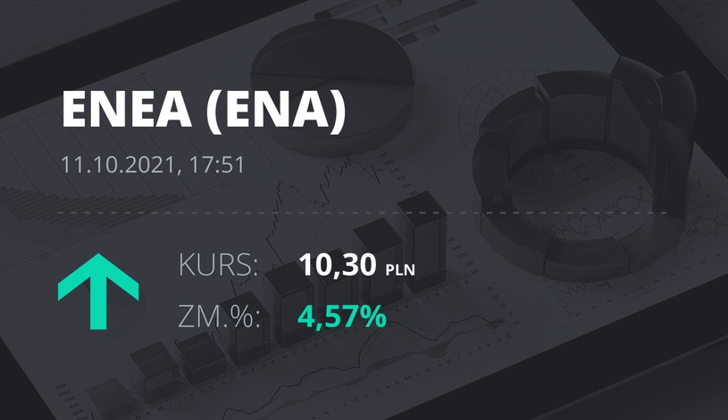 Notowania akcji spółki Enea z 11 października 2021 roku