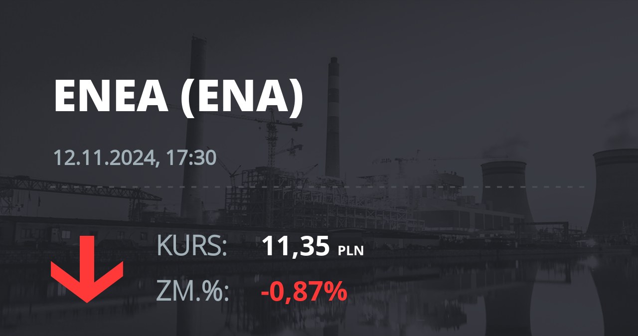 Notowania akcji spółki Enea z 12 listopada 2024 roku