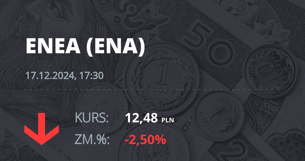 Notowania akcji spółki Enea z 17 grudnia 2024 roku