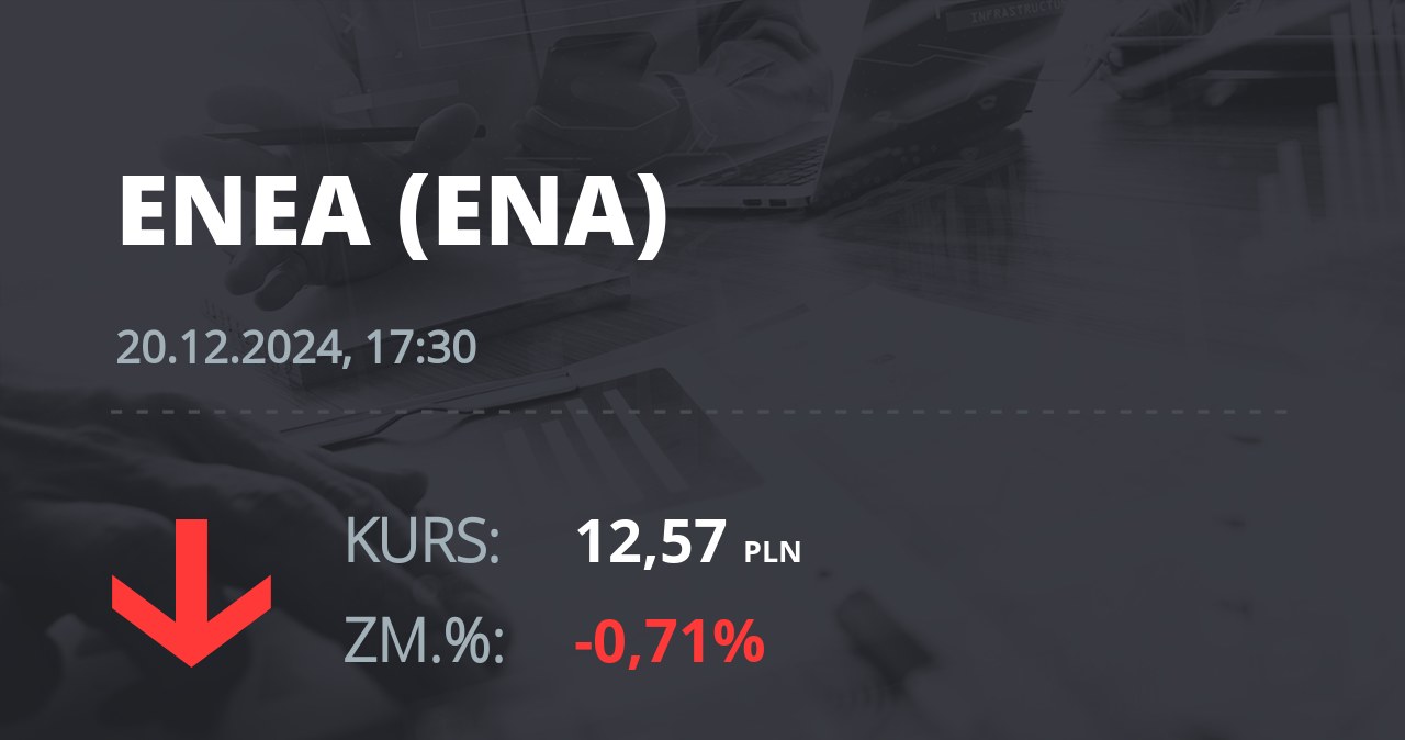 Notowania akcji spółki Enea z 20 grudnia 2024 roku