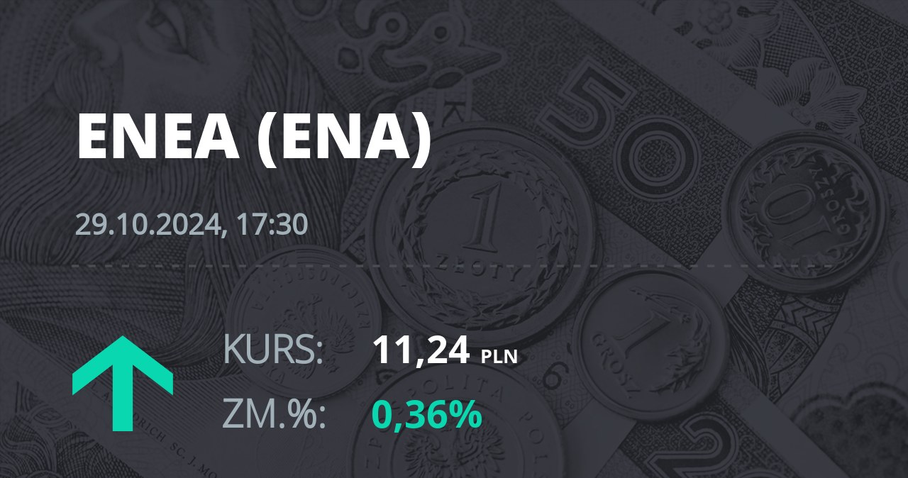 Notowania akcji spółki Enea z 29 października 2024 roku