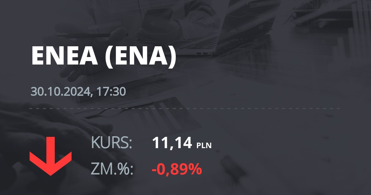 Notowania akcji spółki Enea z 30 października 2024 roku