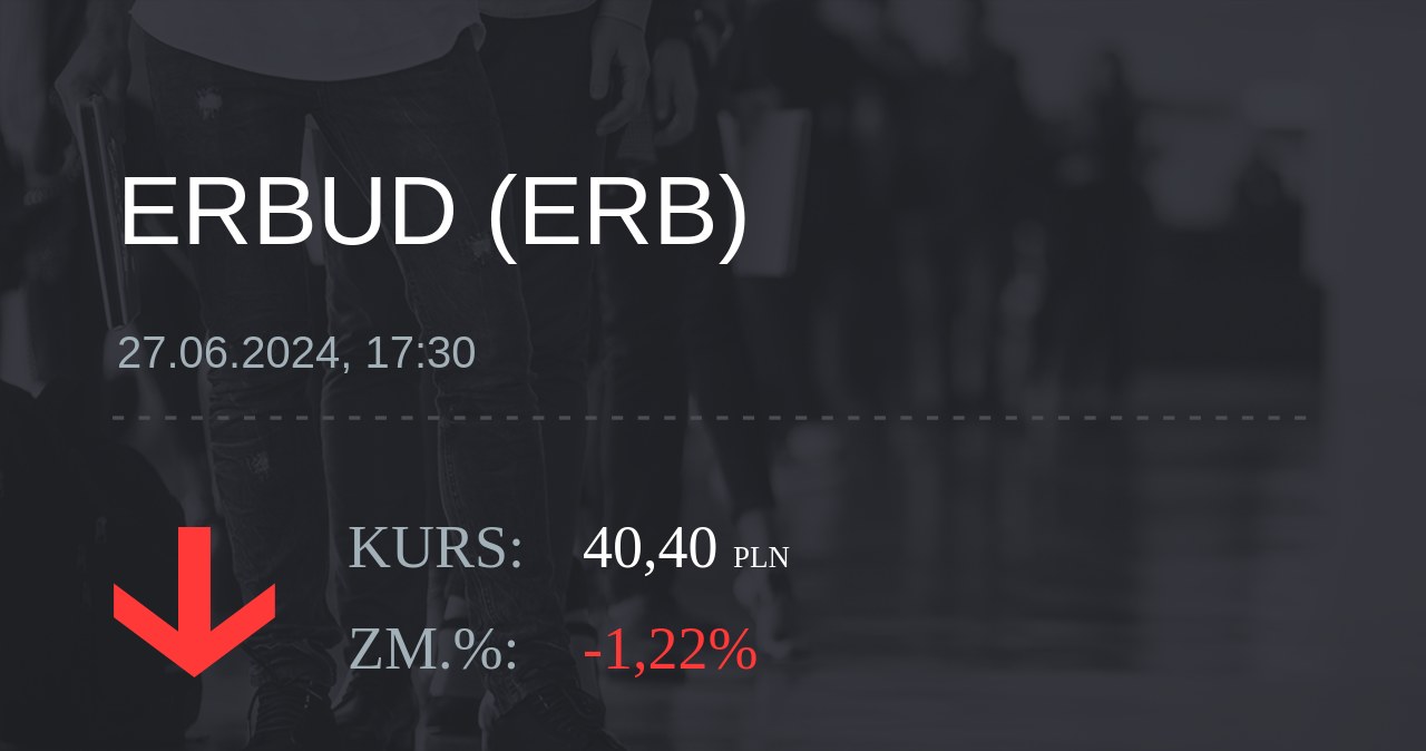 Notowania akcji spółki Erbud S.A. z 27 czerwca 2024 roku