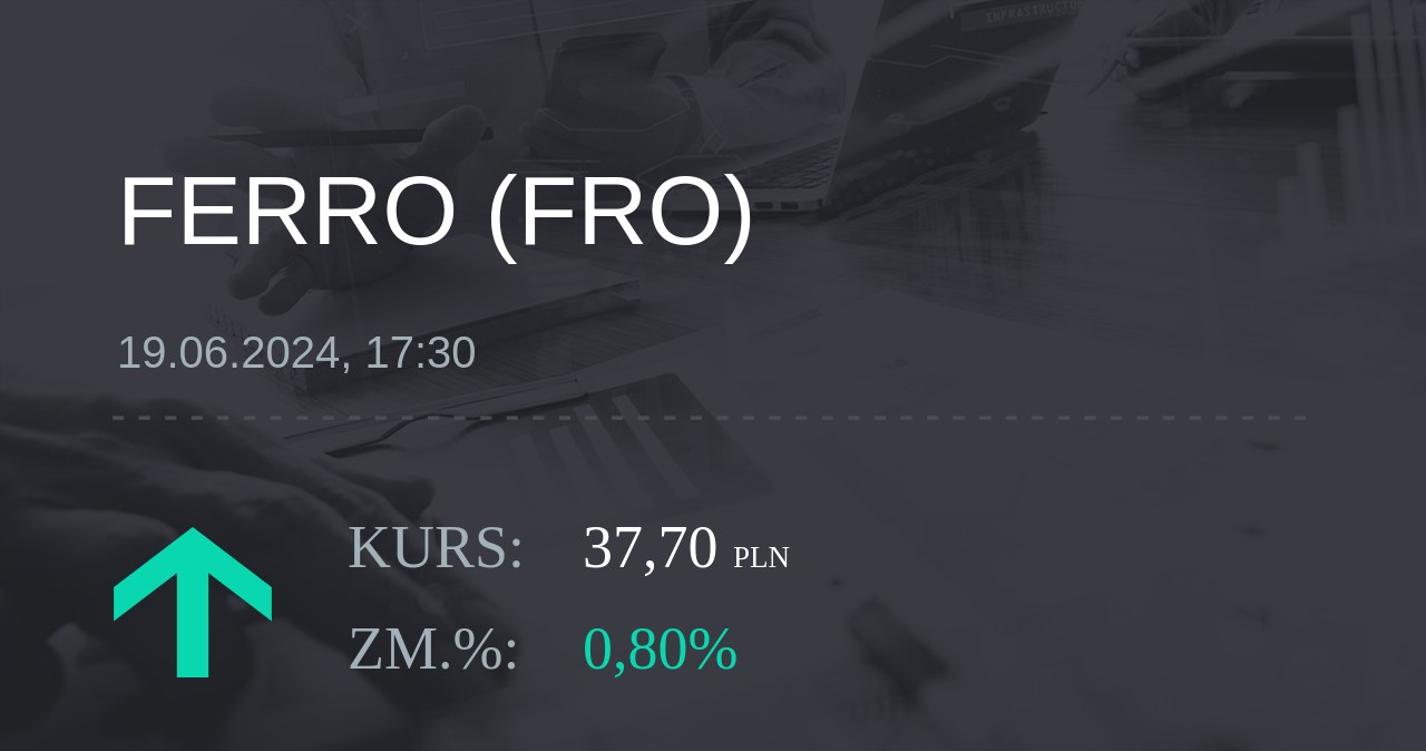 Notowania akcji spółki Ferro z 19 czerwca 2024 roku