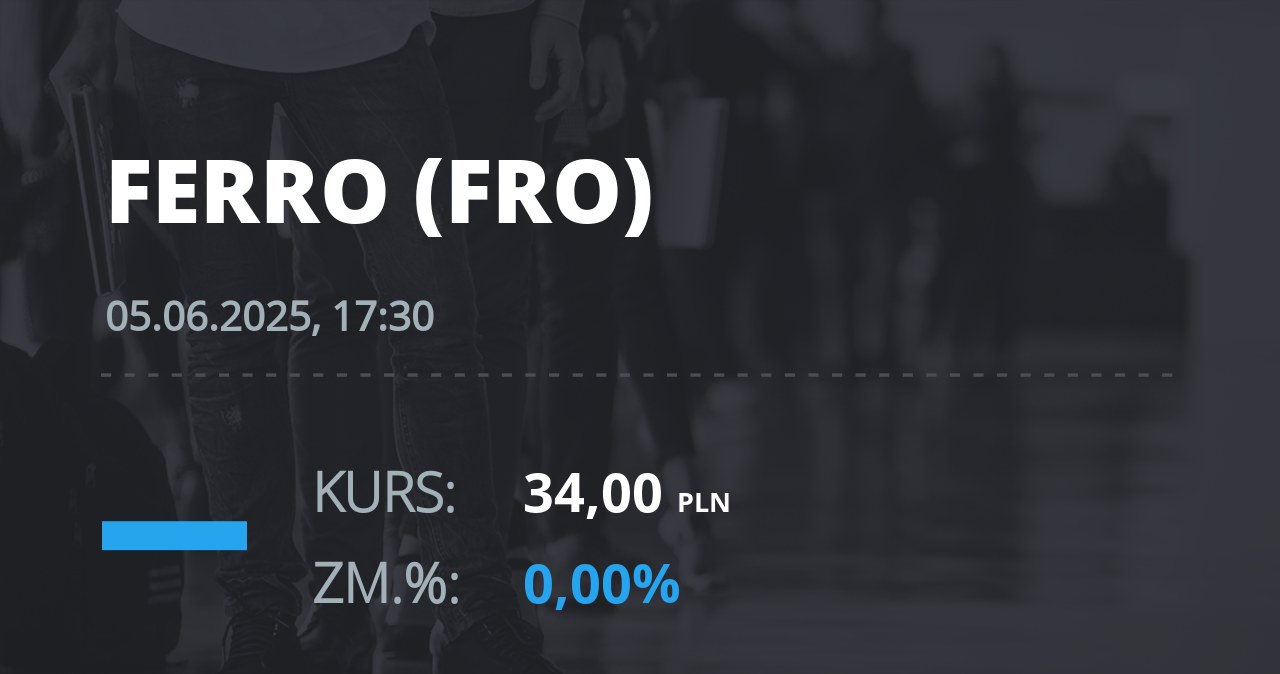 Notowania akcji spółki Ferro z 5 czerwca 2025 roku