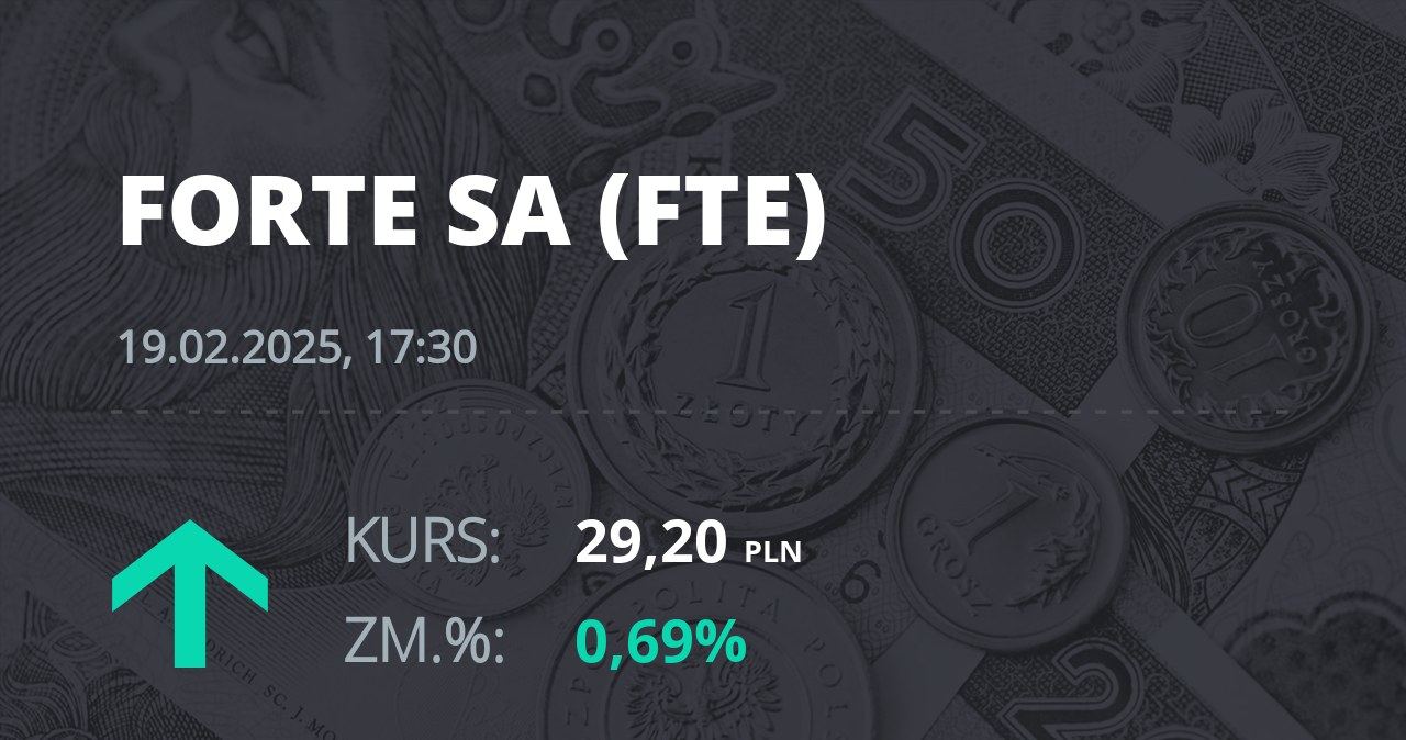 Notowania akcji spółki Forte z 19 lutego 2025 roku
