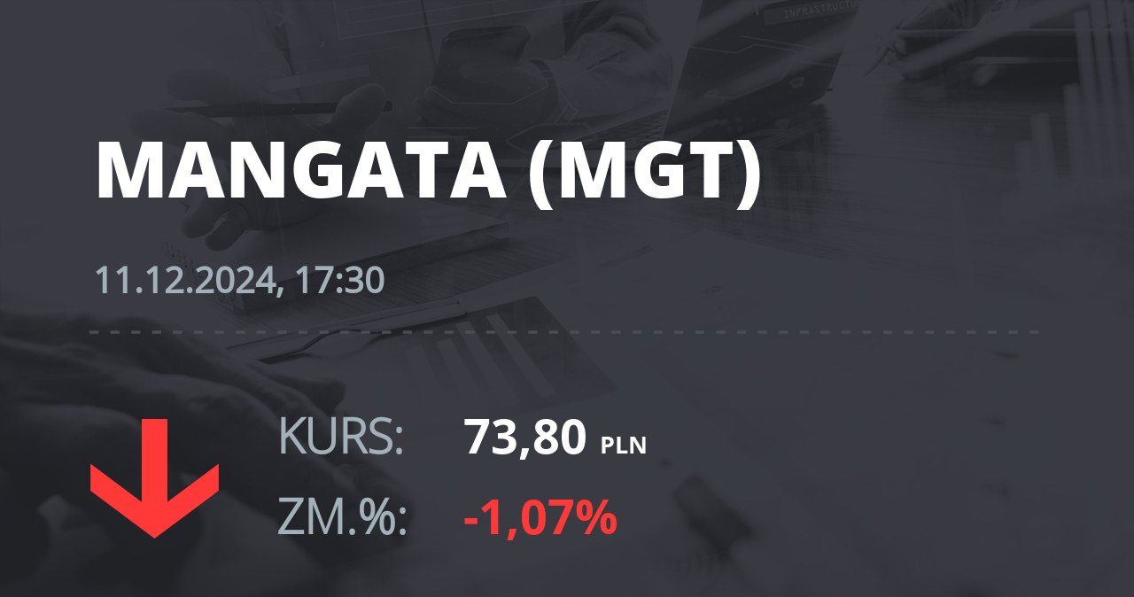 Notowania akcji spółki Mangata Holding z 11 grudnia 2024 roku