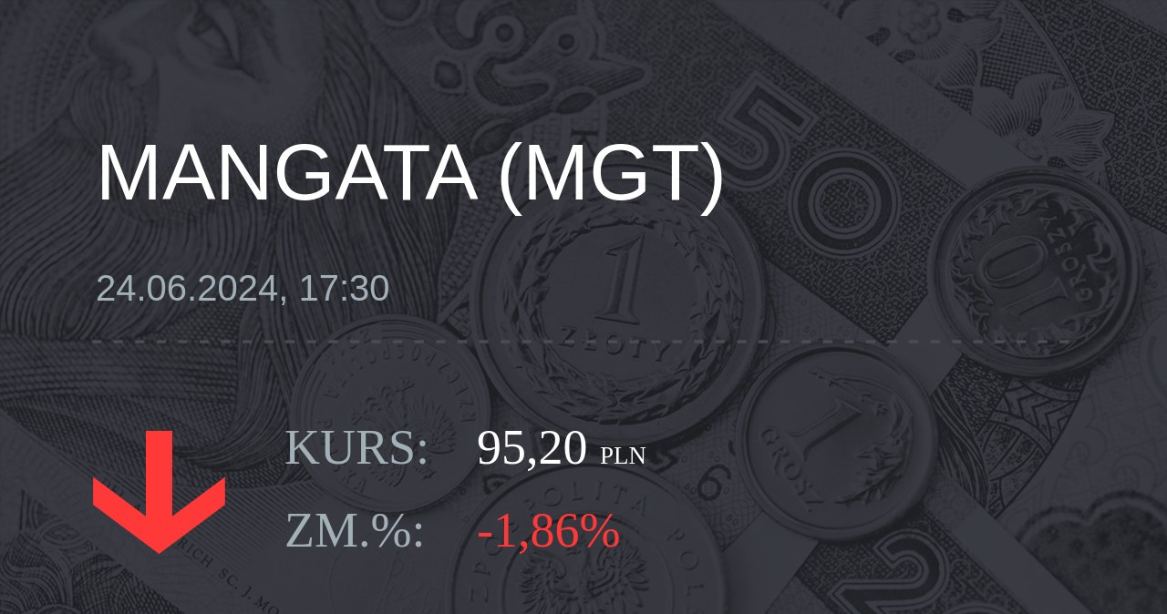 Notowania akcji spółki Mangata Holding z 24 czerwca 2024 roku