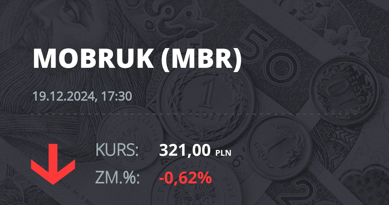 Notowania akcji spółki Mo-BRUK Zakład Odzysku Odpadów S.A. z 19 grudnia 2024 roku