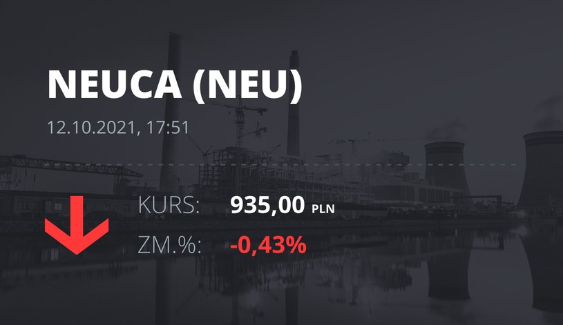 Notowania akcji spółki Neuca z 12 października 2021 roku