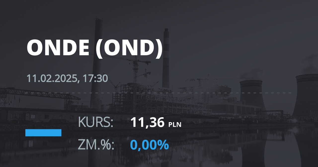 Notowania akcji spółki ONDE SA z 11 lutego 2025 roku