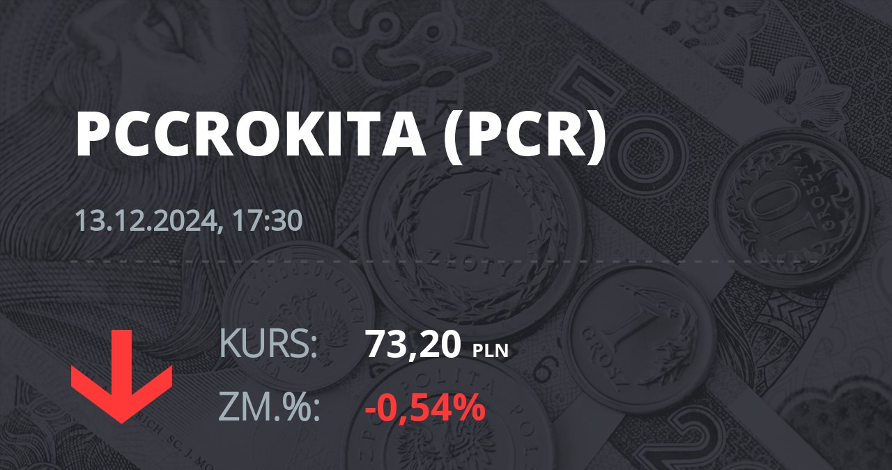 Notowania akcji spółki PCC Rokita z 13 grudnia 2024 roku