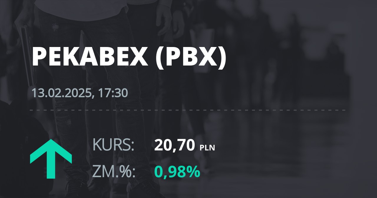 Notowania akcji spółki Pekabex z 13 lutego 2025 roku