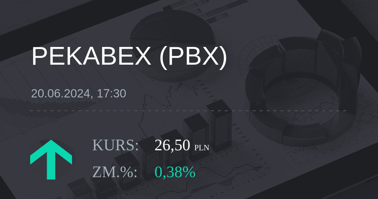 Notowania akcji spółki Pekabex z 20 czerwca 2024 roku