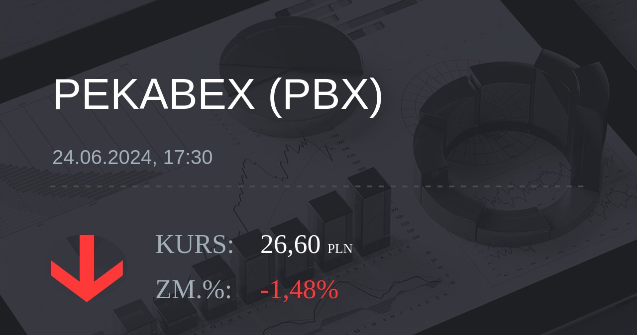 Notowania akcji spółki Pekabex z 24 czerwca 2024 roku
