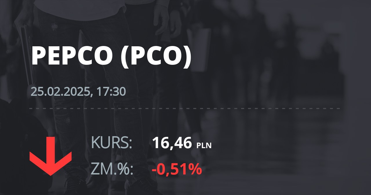 Notowania akcji spółki Pepco Group N.V. z 25 lutego 2025 roku