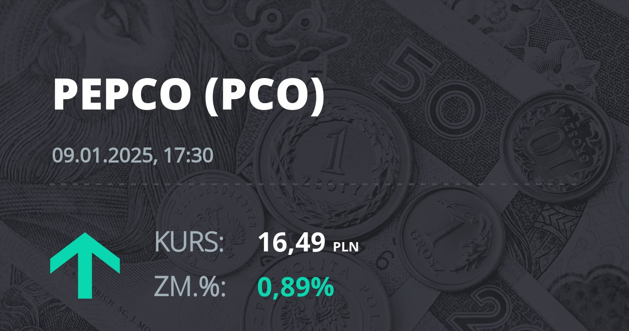 Notowania akcji spółki Pepco Group N.V. z 9 stycznia 2025 roku