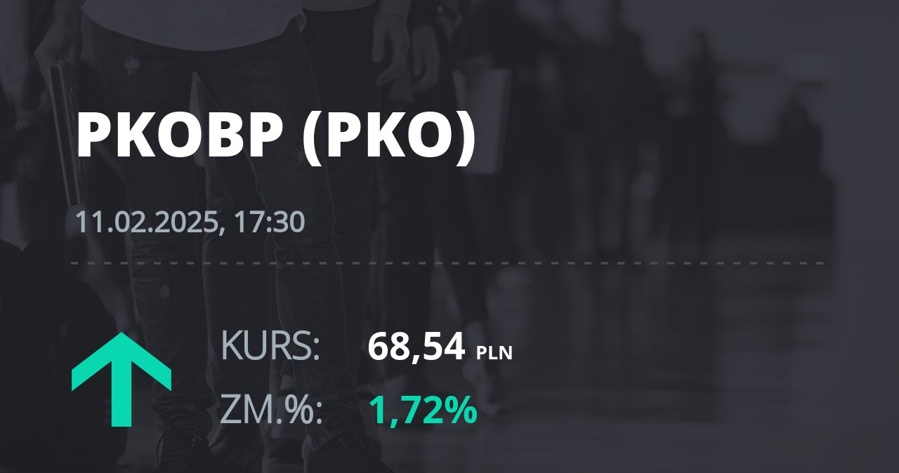 Notowania akcji spółki PKO BP z 11 lutego 2025 roku