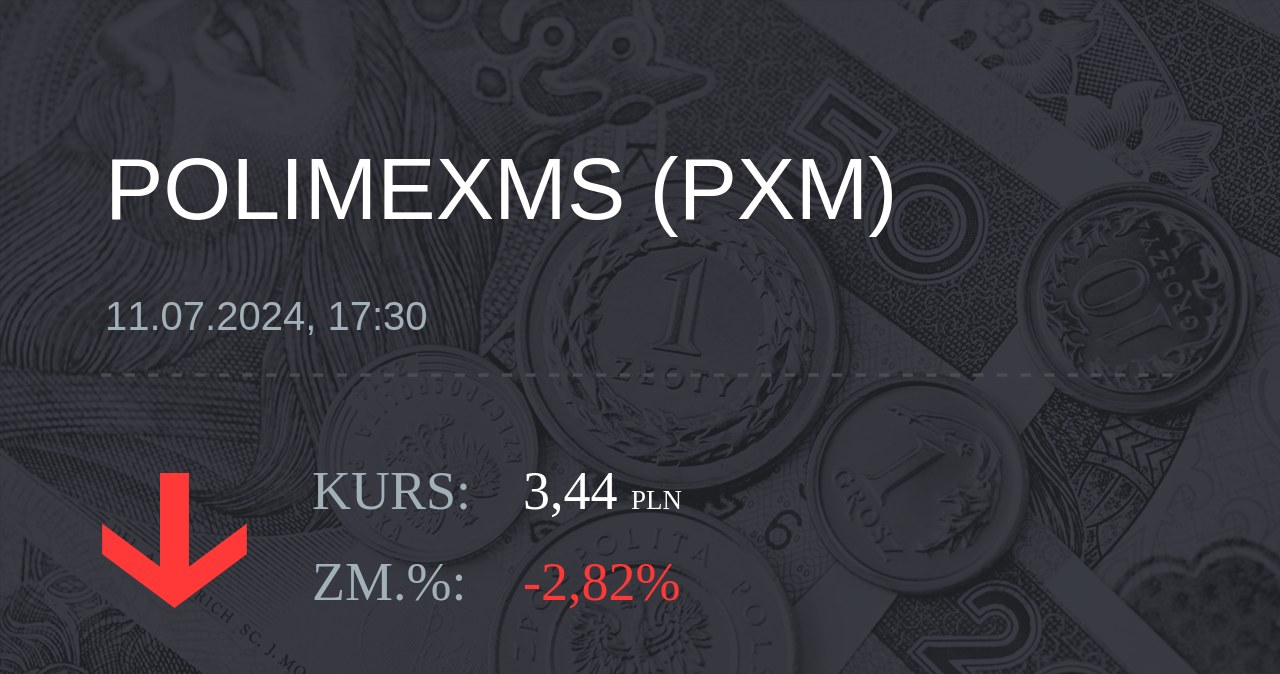 Notowania akcji spółki Polimex-Mostostal z 11 lipca 2024 roku