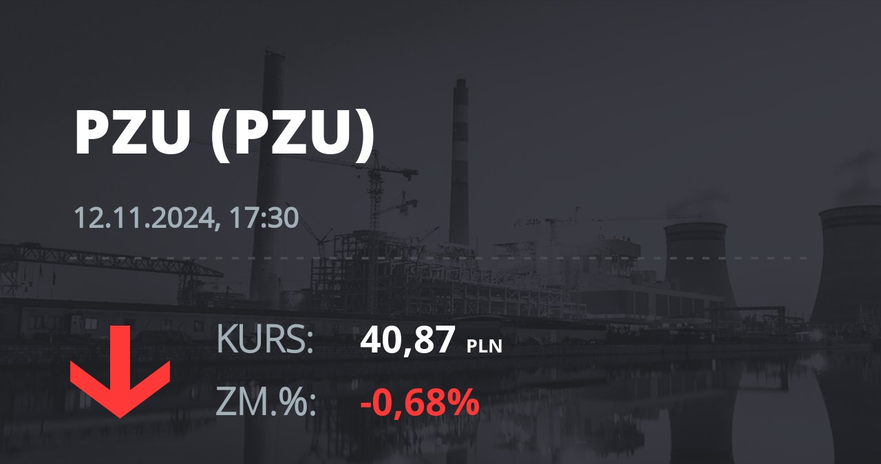 Notowania akcji spółki PZU z 12 listopada 2024 roku