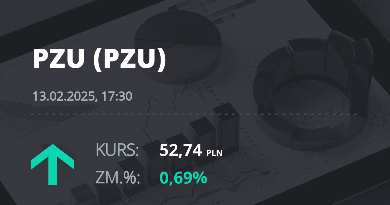 Notowania akcji spółki PZU z 13 lutego 2025 roku