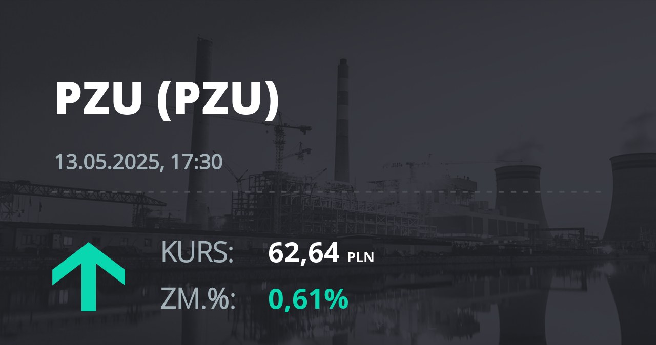 Notowania akcji spółki PZU z 13 maja 2025 roku