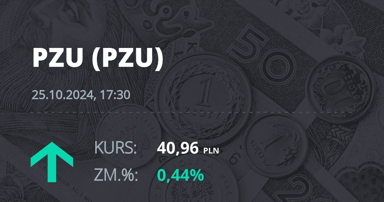 Notowania akcji spółki PZU z 25 października 2024 roku