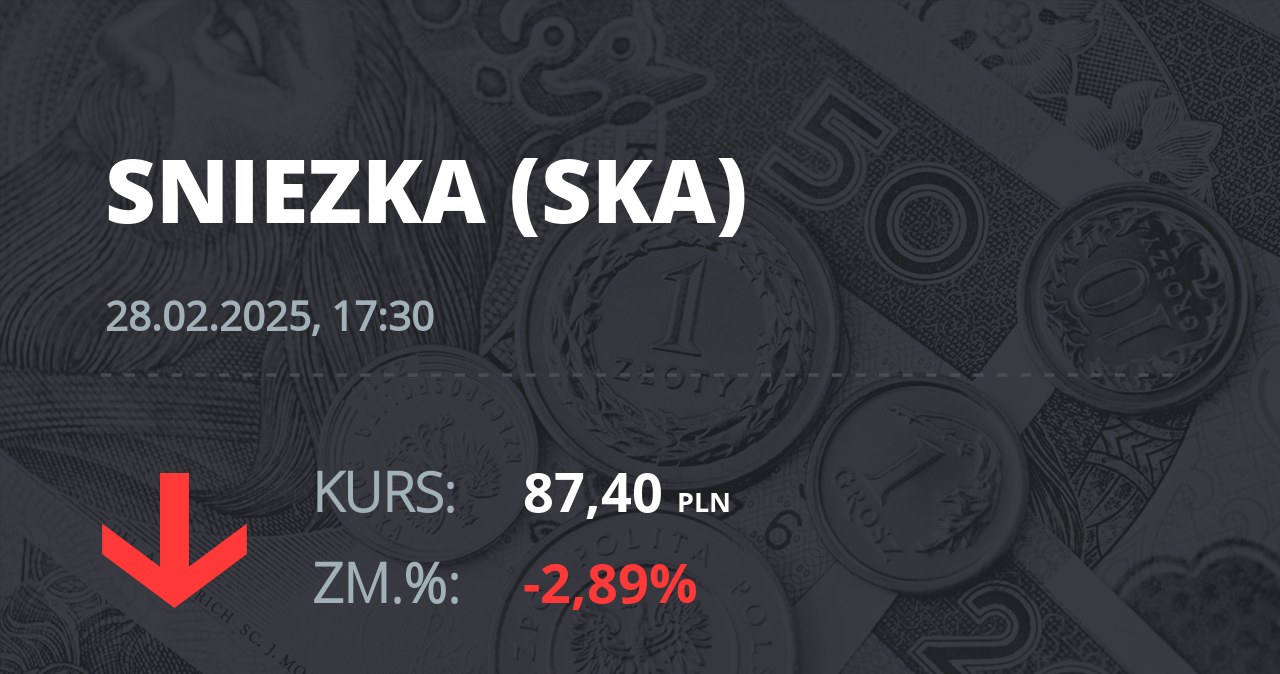 Notowania akcji spółki Śnieżka z 28 lutego 2025 roku