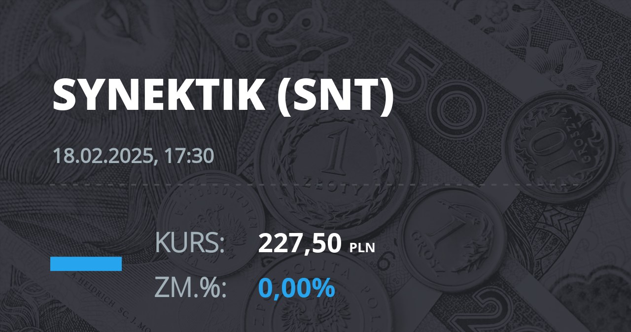 Notowania akcji spółki Synektik S.A. z 18 lutego 2025 roku