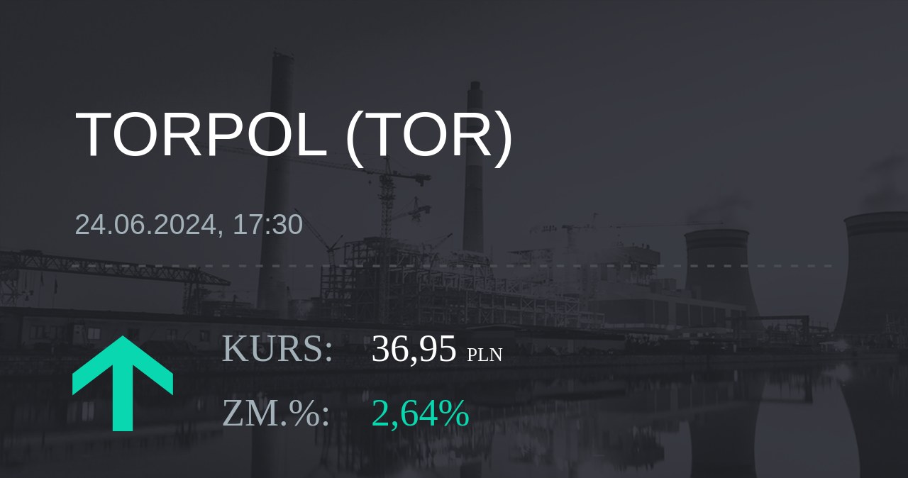 Notowania akcji spółki Torpol z 24 czerwca 2024 roku
