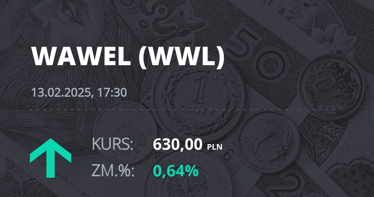 Notowania akcji spółki Wawel z 13 lutego 2025 roku