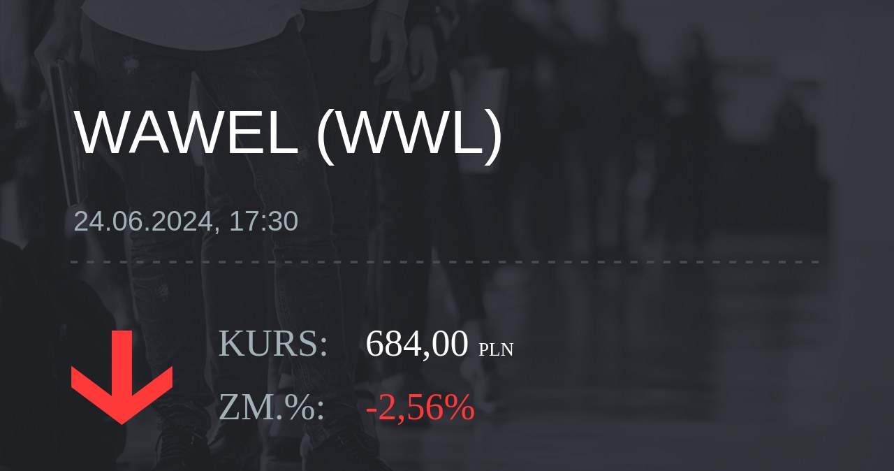 Notowania akcji spółki Wawel z 24 czerwca 2024 roku