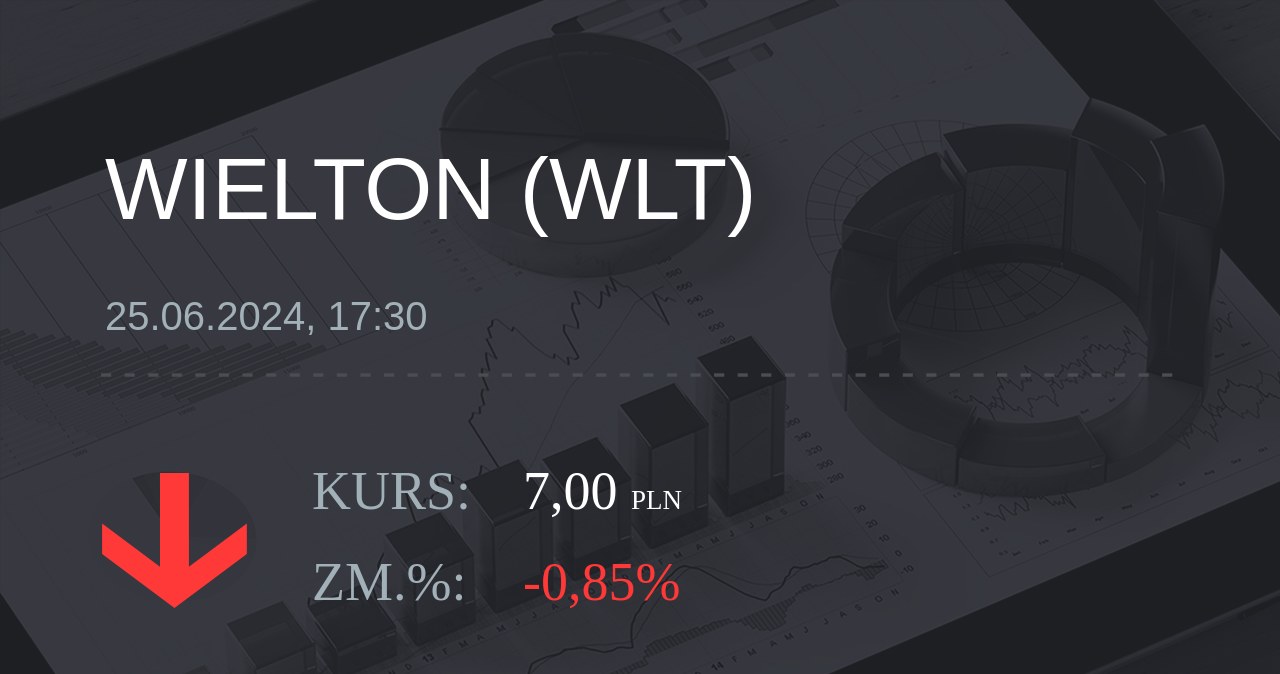Notowania akcji spółki Wielton z 25 czerwca 2024 roku