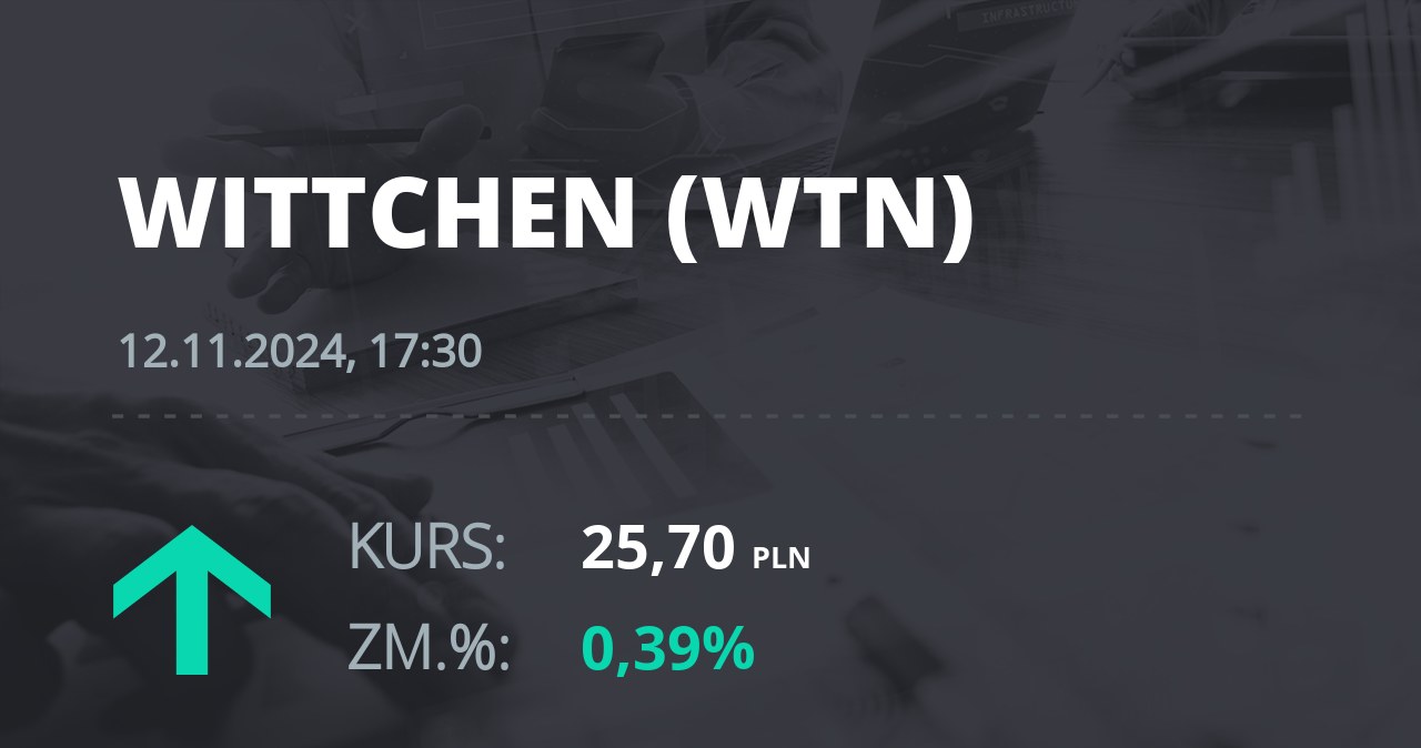 Notowania akcji spółki Wittchen S.A. z 12 listopada 2024 roku