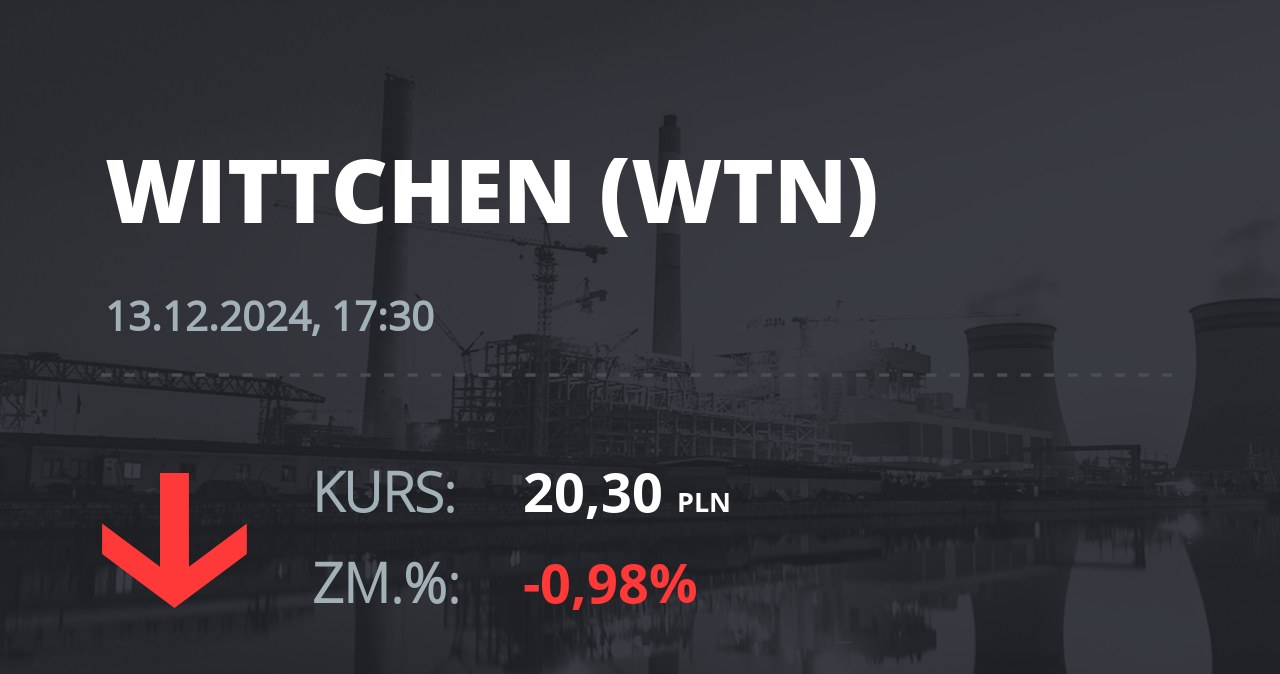 Notowania akcji spółki Wittchen S.A. z 13 grudnia 2024 roku