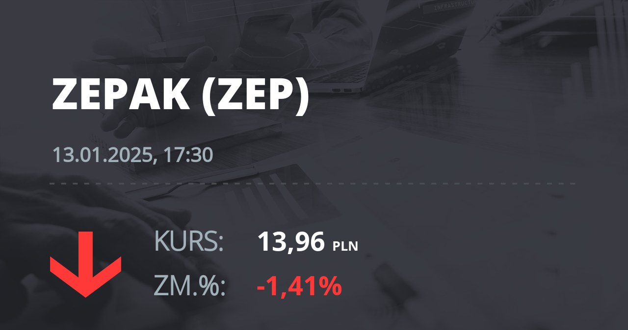 Notowania akcji spółki Zespół Elektrowni "Pątnów-Adamów-Konin" z 13 stycznia 2025 roku