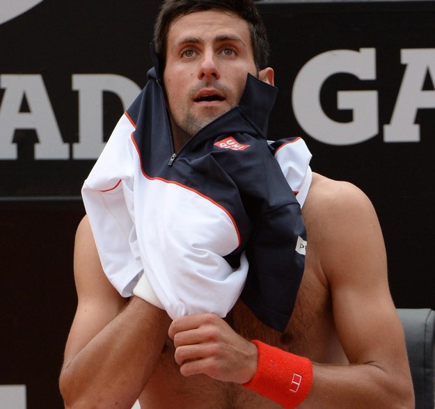 Novak Djokovic pokonał Hiszpana Davida Ferrera w Rzymie /MAURIZIO BRAMBATTI /PAP/EPA