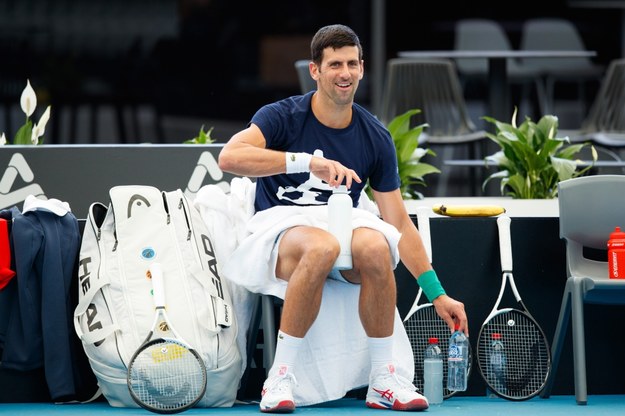Novak Djokovic  w Adelajdzie /Matt Turner /PAP/EPA