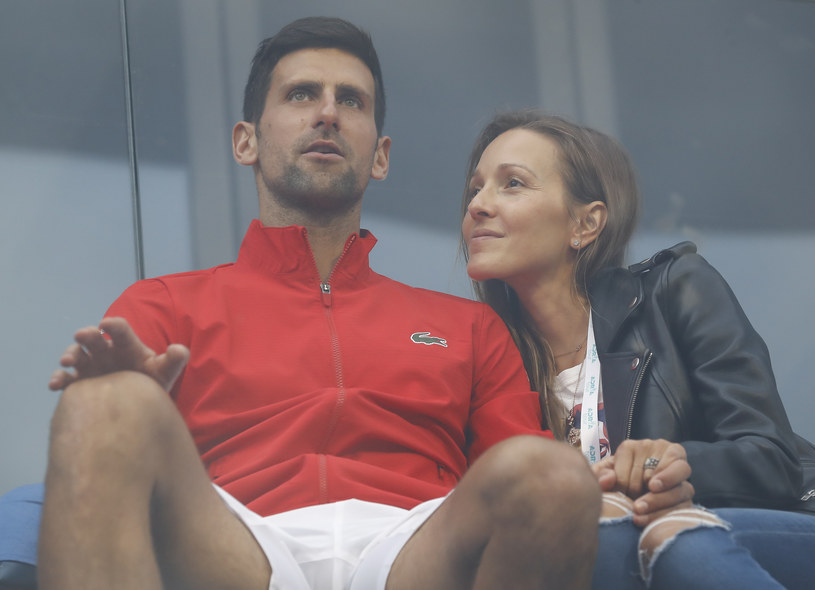 Novak Djoković z żoną Jeleną /Getty Images