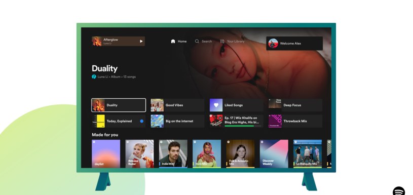 Nowa aplikacja Spotify na telewizory /Spotify /materiały prasowe
