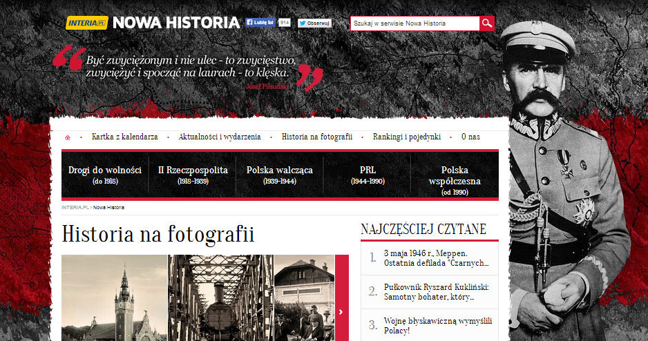 Nowa Historia - największa witryna internetowa poświęcona historii Polski /INTERIA.PL