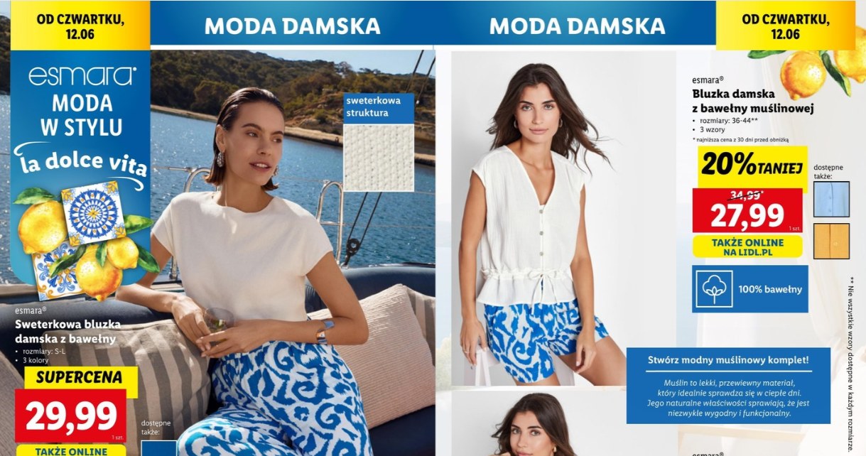 Nowa kolekcja w Lidlu zachwyca! Modne ubrania w stylu dolce vita za bezcen /Lidl /INTERIA.PL