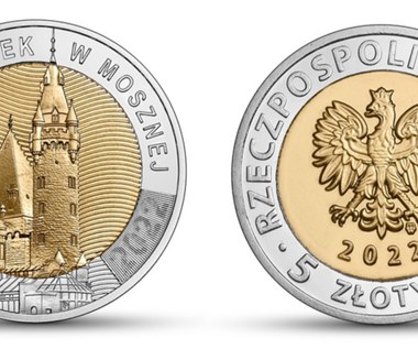 Nowa moneta NBP z serii "Odkryj Polskę" - "Zamek w Mosznej"